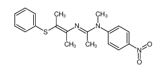 124251-69-0 (E)-N-methyl-N-(4-nitrophenyl)-N'-<3-(phenylthio)but-2-en-2-yl>acetamidine