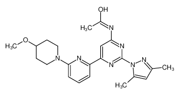 N-{2-(3,5-Dimethyl-1H-pyrazol-1-yl)-6-[6-(4-methoxy-1-piperidinyl )-2-pyridinyl]-4-pyrimidinyl}acetamide 1061747-72-5