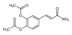 4-[(1E)-3-Amino-3-oxo-1-propen-1-yl]-1,2-phenylene diacetate 129488-34-2