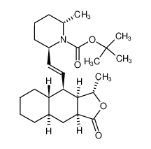 168417-07-0 spectrum, (2R,6S)-tert-butyl 2-[2-(E)-[(3S,3aR,4R,4aS,8aR,9aS)-dodecahydro-3-methyl-1-oxonaphtho[2,3-c]furan-4-yl]ethenyl]-6-methylpiperidine-1-carboxylate