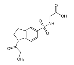 {[(1-Propionyl-2,3-dihydro-1H-indol-5-yl)-sulfonyl]amino}acetic acid 899718-42-4