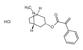 (8-methyl-8-azabicyclo[3.2.1]octan-3-yl) 2-phenylprop-2-enoate,hydrochloride 5978-81-4