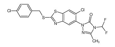 916728-89-7 structure, C18H12Cl2F2N4OS2