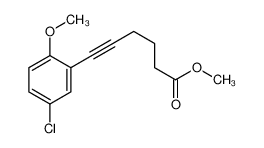 864755-96-4 methyl 6-(5-chloro-2-methoxyphenyl)hex-5-ynoate