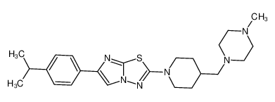 6-(4-isopropyl-phenyl)-2-{4-[(4-methylpiperazin-1-yl)methyl]piperidin-1-yl}imidazo[2,1-b][1,3,4]thiadiazole 1241537-79-0