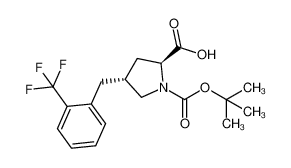 (2S,4R)-1-[(2-methylpropan-2-yl)oxycarbonyl]-4-[[2-(trifluoromethyl)phenyl]methyl]pyrrolidine-2-carboxylic acid