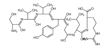 (2S)-2-[[(2S)-2-[[2-[[(2S)-2-[[(2S)-2-[[(2S)-2-[[(2S)-2-amino-3-hydroxypropanoyl]amino]-3-methylbutanoyl]amino]-3-methylbutanoyl]amino]-3-(4-hydroxyphenyl)propanoyl]amino]acetyl]amino]-4-methylpentanoyl]amino]-5-(diaminomethylideneamino)pentanoic acid 292851-89-9