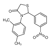 3-(2,4-dimethylphenyl)-2-(3-nitrophenyl)-1,3-thiazolidin-4-one 6038-11-5