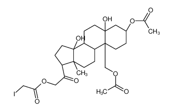 (3β,5β,14β)-3,19-Diacetoxy-5,14-dihydroxy-20-oxopregnan-21-yl iod oacetate 19886-64-7