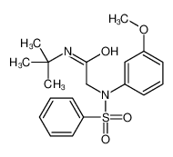 2-[N-(benzenesulfonyl)-3-methoxyanilino]-N-tert-butylacetamide 4352-43-6