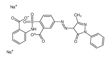 disodium,2-[(2-carboxylatophenyl)sulfamoyl]-5-[(3-methyl-5-oxo-1-phenyl-4H-pyrazol-4-yl)diazenyl]benzoate