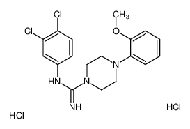 N'-(3,4-dichlorophenyl)-4-(2-methoxyphenyl)piperazine-1-carboximidamide,dihydrochloride 107707-55-1