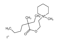 2-(1-methylpiperidin-1-ium-1-yl)ethyl 2-ethyl-2-methylhexanoate,iodide 24589-41-1