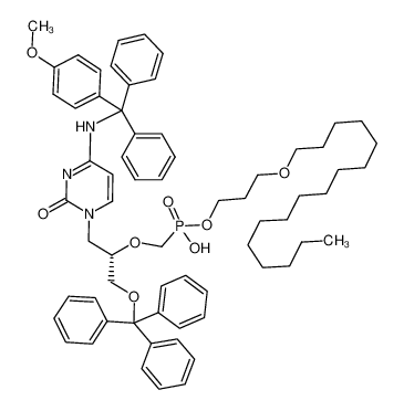 N4-monomethoxytrityl-O3'-trityl-cidofovir, hexadecyloxypropyl ester