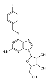 2-(2-amino-6-((4-fluorobenzyl)thio)-9H-purin-9-yl)-5-(hydroxymethyl)tetrahydrofuran-3,4-diol 40297-53-8