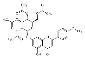 80443-10-3 5-hydroxy-4'-methoxyflavone 7-O-β-D-galactopyranoside tetraacetate