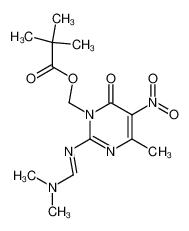 151587-55-2 spectrum, 2-<<(N,N-Dimethylamino)methylene>amino>-6-methyl-5-nitro-4(3H)-oxo-3-<(pivaloyloxy)methyl>pyrimidine