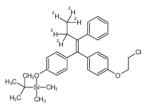 (3,3,4,4,4-d5)-(E/Z)-1-[4-(2-氯乙氧基)苯基]-1-[4-(t-丁基二甲基甲硅烷基氧基)苯基]-2-苯基-1-丁烯