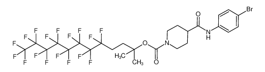 350717-44-1 5,5,6,6,7,7,8,8,9,9,10,10,11,11,12,12,12-heptadecafluoro-2-methyldodecan-2-yl 4-((4-bromophenyl)carbamoyl)piperidine-1-carboxylate