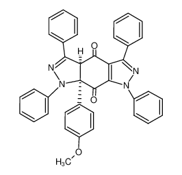 132782-91-3 (3aS,8aR)-8a-(4-Methoxy-phenyl)-1,3,5,7-tetraphenyl-3a,8a-dihydro-1H,7H-benzo[1,2-c;5,4-c']dipyrazole-4,8-dione