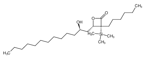 161370-83-8 (3R,4S)-3-hexyl-3-trimethylsilyl-4-((R)-2'-hydroxytridecyl)-2-oxetanone