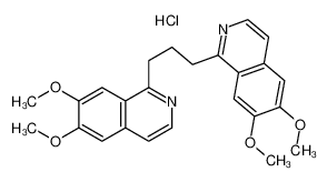 1-[3-(6,7-dimethoxyisoquinolin-1-yl)propyl]-6,7-dimethoxyisoquinoline,hydrochloride 67258-27-9
