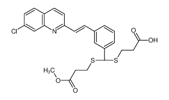 3-({(S)-{3-[(E)-2-(7-Chloro-2-quinolinyl)vinyl]phenyl}[(3-methoxy -3-oxopropyl)sulfanyl]methyl}sulfanyl)propanoic acid 120385-98-0