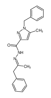 1-benzyl-5-methyl-1H-pyrazole-3-carboxylic acid (1-methyl-2-phenyl-ethylidene)-hydrazide