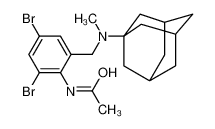 N-[2-[[1-adamantyl(methyl)amino]methyl]-4,6-dibromophenyl]acetamide 54785-02-3