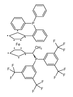 387868-06-6 structure, C46H32F12FeP2