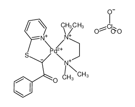 235084-23-8 structure, C19H25ClN3O5PdS+++