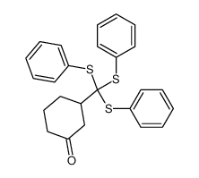 3-[tris(phenylsulfanyl)methyl]cyclohexan-1-one 56003-65-7