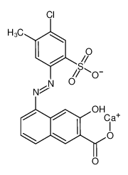 calcium,(4E)-4-[(4-chloro-5-methyl-2-sulfonatophenyl)hydrazinylidene]-3-oxonaphthalene-2-carboxylate 17852-99-2