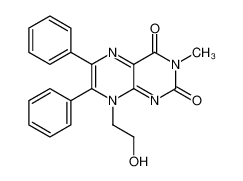 8-(2-hydroxyethyl)-3-methyl-6,7-diphenylpteridine-2,4-dione 13300-13-5