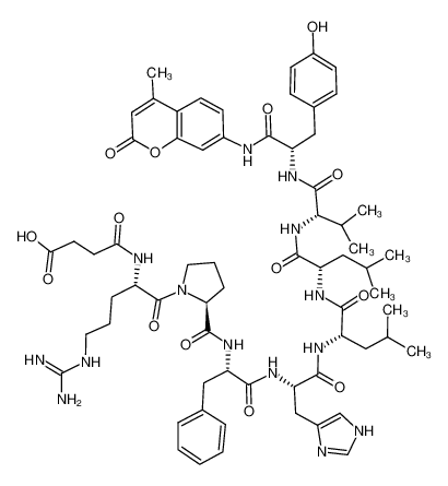 SUC-ARG-PRO-PHE-HIS-LEU-LEU-VAL-TYR-AMC TFA 76524-84-0