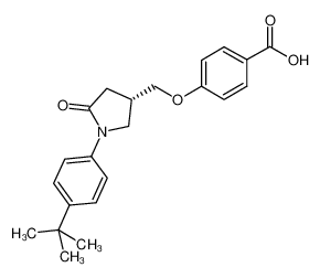 4-[[(3S)-1-(4-tert-butylphenyl)-5-oxopyrrolidin-3-yl]methoxy]benzoic acid 155730-92-0