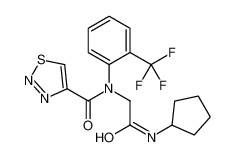 N-[2-(Cyclopentylamino)-2-oxoethyl]-N-[2-(trifluoromethyl)phenyl] -1,2,3-thiadiazole-4-carboxamide 605638-04-8