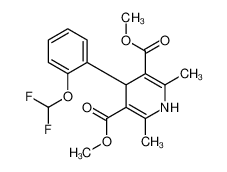 dimethyl 4-[2-(difluoromethoxy)phenyl]-2,6-dimethyl-1,4-dihydropyridine-3,5-dicarboxylate 71653-63-9