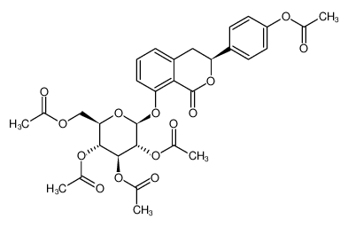 4-{(3S)-1-Oxo-8-[(2,3,4,6-tetra-O-acetyl-β-D-glucopyranosyl)oxy]- 3,4-dihydro-1H-isochromen-3-yl}phenyl acetate 113270-99-8