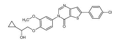 (R)-6-(4-chlorophenyl)-3-(4-(2-cyclopropyl-2-hydroxyethoxy)-3-methoxyphenyl)thieno[3,2-d]pyrimidin-4(3H)-one