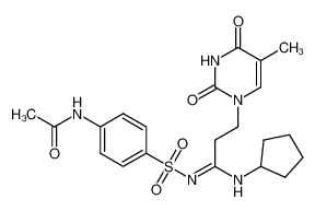 1422277-74-4 N1-cyclopentyl-N2-(4-acetoamidobenzene-1-sulfonyl)-3-(5-methyl-2,4-dioxo-3,4-dihydropyrimidin-1(2H)-yl)propanamidine