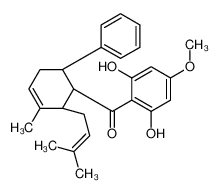 (2,6-dihydroxy-4-methoxyphenyl)-[(1R,2S,6R)-3-methyl-2-(3-methylbut-2-enyl)-6-phenylcyclohex-3-en-1-yl]methanone 89837-52-5