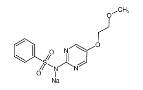 sodium,benzenesulfonyl-[5-(2-methoxyethoxy)pyrimidin-2-yl]azanide 3459-20-9