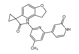 1083168-13-1 1-(2,3-dihydrobenzofuran-5-yl)-N-(4-methyl-6-(2-oxo-1,2-dihydropyridin-4-yl)pyridin-2-yl)cyclopropanecarboxamide