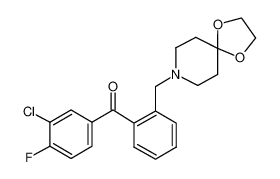 (3-chloro-4-fluorophenyl)-[2-(1,4-dioxa-8-azaspiro[4.5]decan-8-ylmethyl)phenyl]methanone 898756-20-2