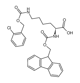 6-[(2-chlorophenyl)methoxycarbonylamino]-2-(9H-fluoren-9-ylmethoxycarbonylamino)hexanoic acid 133970-31-7