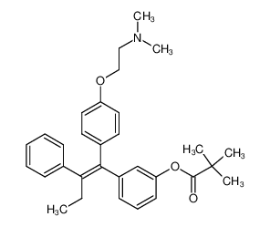 879893-00-2 spectrum, 3-(1-(4-(2-(dimethylamino)ethoxy)phenyl)-2-phenylbut-1-en-1-yl)phenyl pivalate