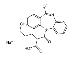 sodium,2-(6-oxo-5H-benzo[b][1,4]benzodiazepine-11-carbonyl)hexanoate 32152-30-0