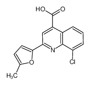 8-chloro-2-(5-methylfuran-2-yl)quinoline-4-carboxylic acid 588676-14-6