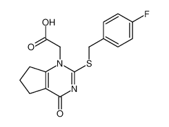 2-[2-[(4-fluorophenyl)methylsulfanyl]-4-oxo-6,7-dihydro-5H-cyclopenta[d]pyrimidin-1-yl]acetic acid